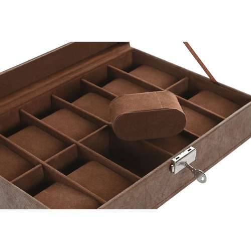 Kutija za nakit Home ESPRIT Smeđa Poliuretan Kristal Drvo MDF 30 x 20 x 8 cm Cijena