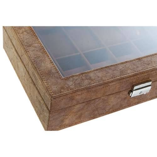 Kutija za nakit Home ESPRIT Smeđa Poliuretan Kristal Drvo MDF 30 x 20 x 8 cm Cijena
