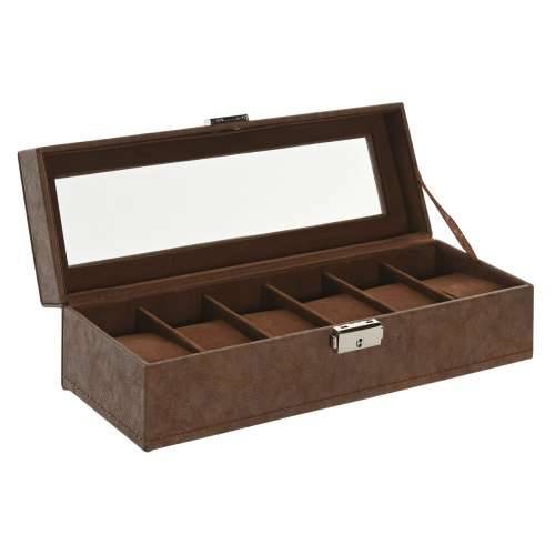 Kutija za nakit Home ESPRIT Smeđa Poliuretan Kristal Drvo MDF 30 x 10 x 8 cm Cijena