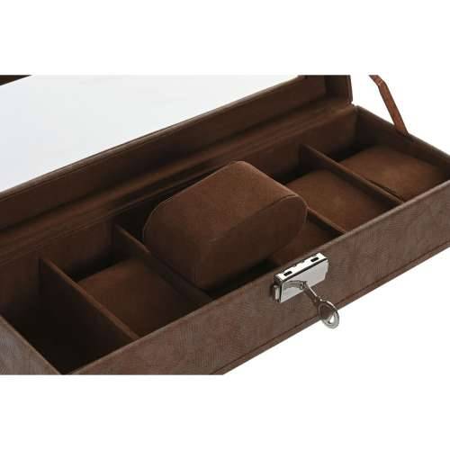 Kutija za nakit Home ESPRIT Smeđa Poliuretan Kristal Drvo MDF 30 x 10 x 8 cm Cijena