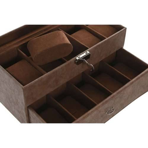 Kutija za nakit Home ESPRIT Smeđa Poliuretan Kristal Drvo MDF 27,5 X 11 X 15,5 CM Cijena