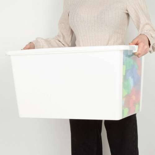 Kutija za Pospremanje s Poklopcem Curver Bijela Plastika 40 L 55 x 28 x 35 cm (5 kom.) Cijena