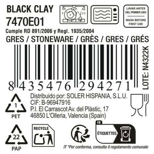 Duboki Tanjur La Mediterránea Black clay Cijena