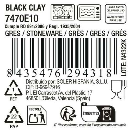 zdjela La Mediterránea Black clay Cijena