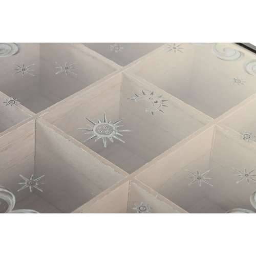 Kutija za Čajeve DKD Home Decor Plava Bijela Crna Prirodno Metal Kristal Drvo MDF 24 x 24 x 6,5 cm (2 kom.) Cijena
