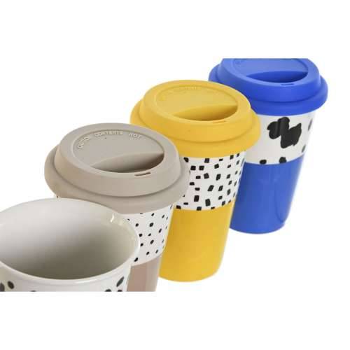 Čaša s Poklopcem DKD Home Decor Pisana Životinje gradski 400 ml (4 kom.) Cijena