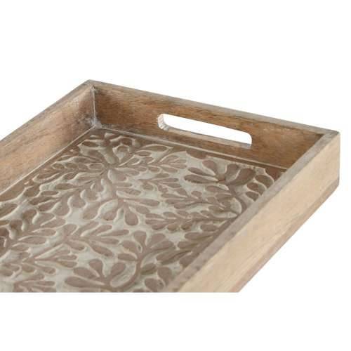 Set pladnjeva Home ESPRIT Bijela Prirodno Indijac 44 x 29 x 5 cm (2 kom.) Cijena