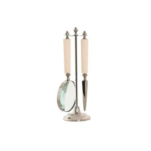 Povećalo Home ESPRIT Kristal Čelik Kost 8 x 8 x 30 cm Cijena