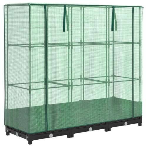 Povišena gredica s pokrovom za staklenik 120 x 40 x 123 cm - Crna 120 x 40 x 123 cm 1 Cijena