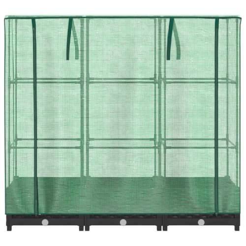 Povišena gredica s pokrovom za staklenik 120 x 40 x 123 cm - Crna 120 x 40 x 123 cm 1 Cijena