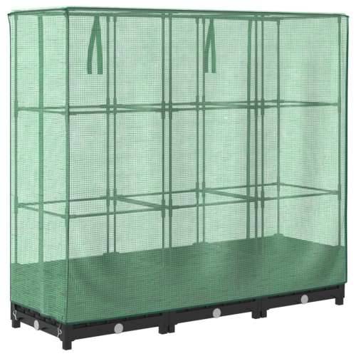 Povišena gredica s pokrovom za staklenik 120 x 40 x 123 cm - Crna 120 x 40 x 123 cm 1 Cijena