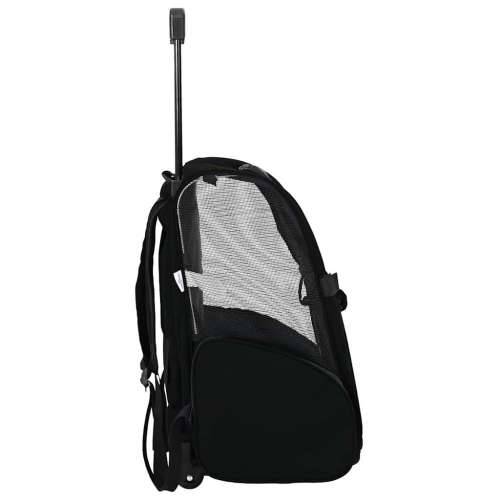 Kolica za kućne ljubimce 3-u-1 dizajn crna 48x32x57 cm Oxford tkanina - Crna 48 x 32 x 57 cm Cijena