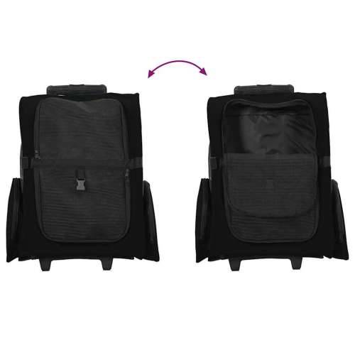Kolica za kućne ljubimce 3-u-1 dizajn crna 48x32x57 cm Oxford tkanina - Crna 48 x 32 x 57 cm Cijena
