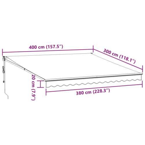 Tenda na automatsko uvlačenje smeđa 400 x 300 cm - Smeđa 400 x 300 cm 1 Cijena