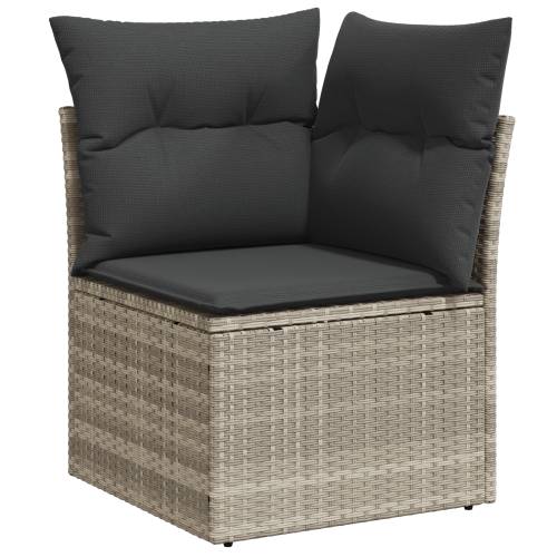 10-dijelni vrtni set sofa s jastučićima svjetlosiva poli ratan Cijena