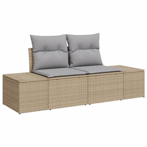 Set vrtnih kauča (vrtna garnitura) od 13 komada s jastučićima bež Poly Rattan akacija Cijena