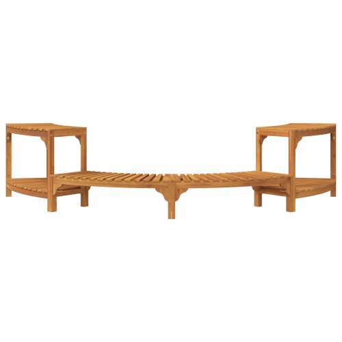 okruženje za hidromasažnu kadu polukružno 252x111.5x55.5 cm od čvrstog drva bagrema Cijena