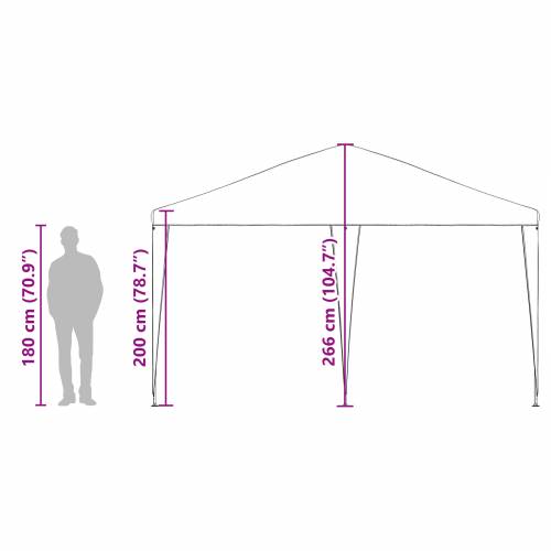 Tenda za zabave Antracit 4x4 m PE Cijena