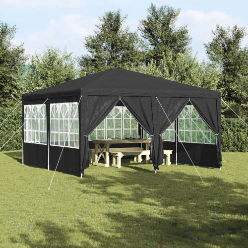 tenda za zabavu s 8 bočnih zidova antracit 4x4 m PE Cijena