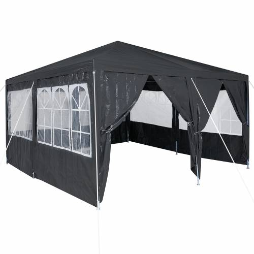 tenda za zabavu s 8 bočnih zidova antracit 4x4 m PE Cijena