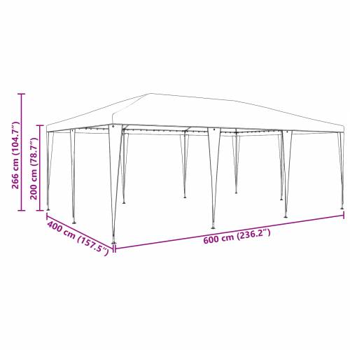 Party šator bijeli 6x4m PE Cijena