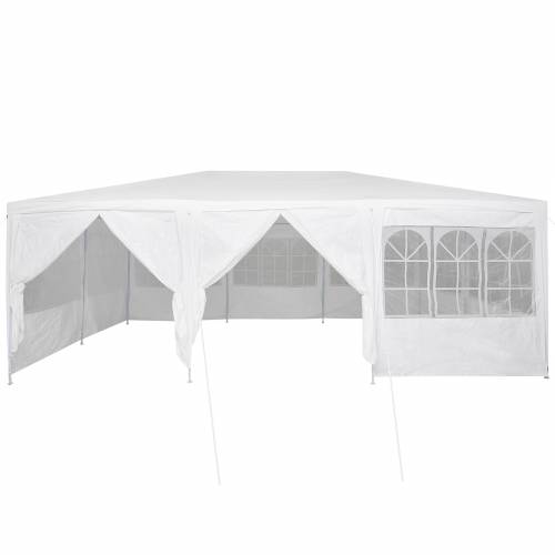 Tenda za zabavu s 10 bočnih zidova bijela 6x4 m PE Cijena
