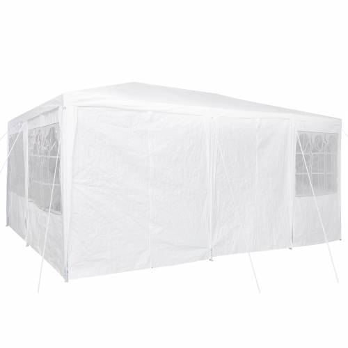 Tenda za zabavu s 10 bočnih zidova bijela 6x4 m PE Cijena