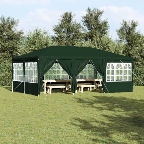 Party šator s 10 bočnih zidova Zeleni 6x4 m PE Cijena