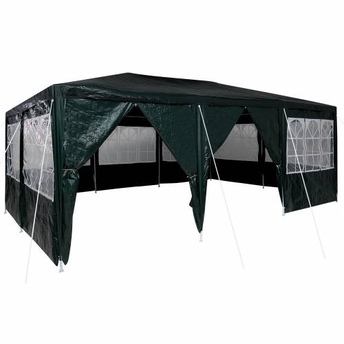 Party šator s 10 bočnih zidova Zeleni 6x4 m PE Cijena