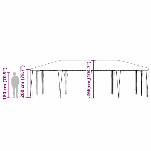 Tenda za zabave Antracit 8x4 m PE Cijena