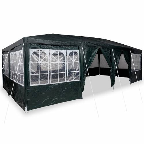 Party šator s 12 bočnih stijenki, zeleni, 8x4 m PE Cijena
