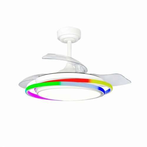 Stropni Ventilator CristalRecord ANTILA MINI RGB WH RETRAC Bijela Cijena