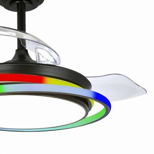 Stropni Ventilator CristalRecord ANTILA MINI RGB BK RETRAC Crna Cijena