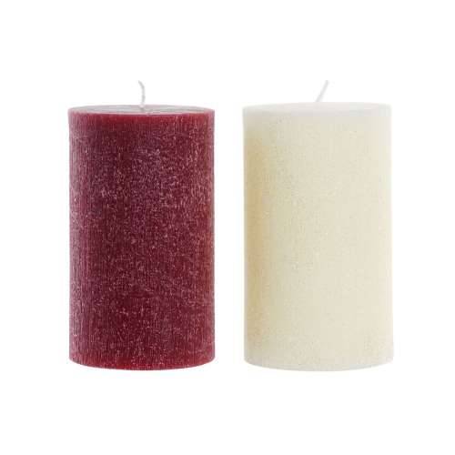 Svijeća DKD Home Decor Bijela Crvena Crăciun 9 x 9 x 15 cm (2 kom.) Cijena