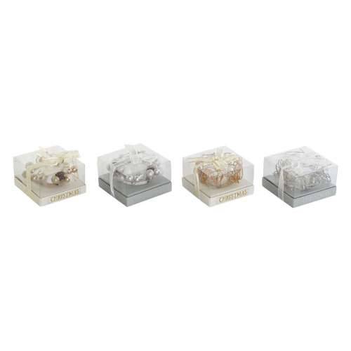 Svijeća DKD Home Decor zlatan Srebrna Crăciun 10.5 x 10.5 x 7 cm 10,5 x 10,5 x 7 cm (4 kom.) Cijena