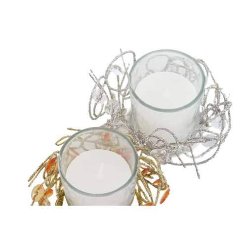 Svijeća DKD Home Decor zlatan Srebrna Crăciun 10.5 x 10.5 x 7 cm 10,5 x 10,5 x 7 cm (4 kom.) Cijena