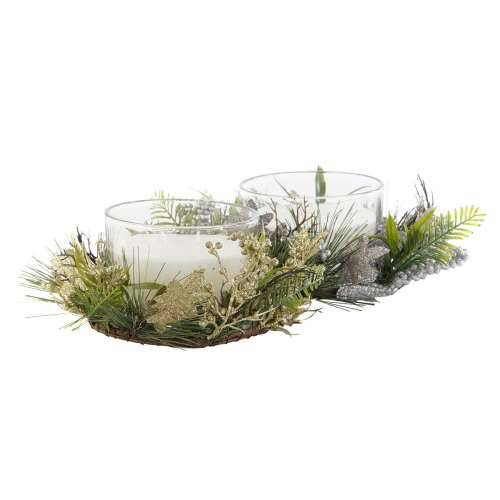 Svijeća DKD Home Decor zlatan Srebrna Crăciun 21,5 x 21,5 x 8,5 cm (2 kom.) Cijena