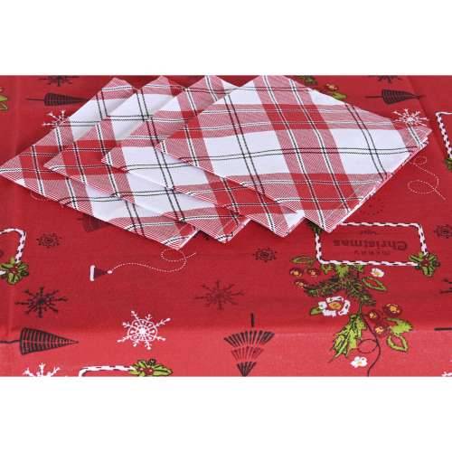Set posteljine za stol DKD Home Decor Bijela Crvena Zelena Bež (5 Dijelovi) (2 kom.) Cijena