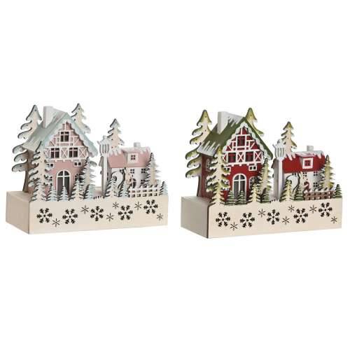 Božićni ukras DKD Home Decor Crvena Roza 21 x 9,5 x 19 cm (2 kom.) Cijena