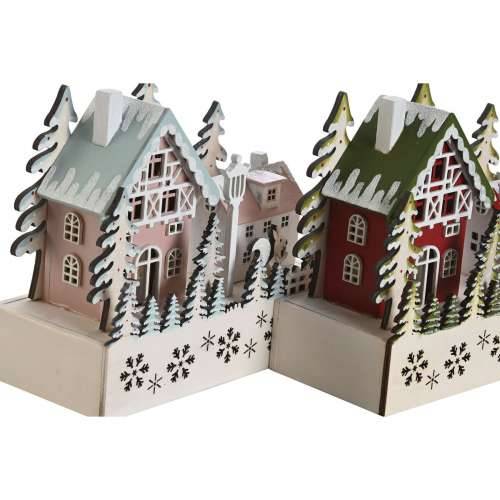 Božićni ukras DKD Home Decor Crvena Roza 21 x 9,5 x 19 cm (2 kom.) Cijena