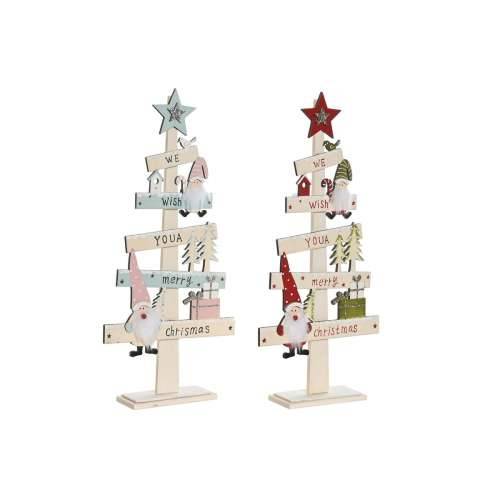 Pom de Crăciun DKD Home Decor Crvena Roza Drvo 17,5 x 5 x 38 cm (2 kom.) Cijena