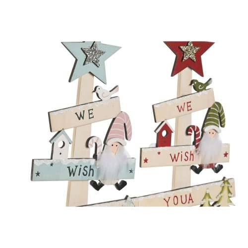 Pom de Crăciun DKD Home Decor Crvena Roza Drvo 17,5 x 5 x 38 cm (2 kom.) Cijena