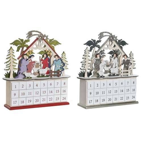 Kalendar Advent DKD Home Decor Drvo 34 x 8,5 x 36,5 cm (2 kom.) Cijena