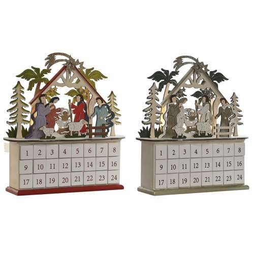 Kalendar Advent DKD Home Decor Drvo 34 x 8,5 x 36,5 cm (2 kom.) Cijena