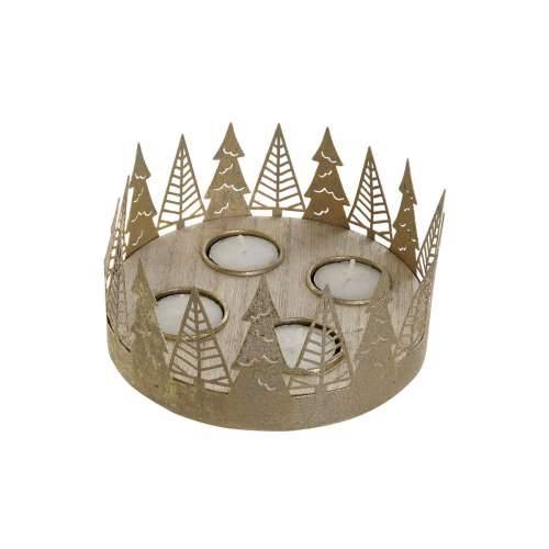 Svijećnjak DKD Home Decor zlatan Prirodno Metal 16,5 x 16,5 x 8,5 cm (2 kom.) Cijena