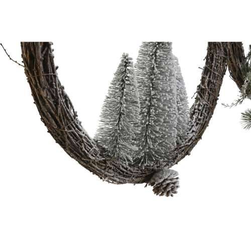 Coroană de Crăciun DKD Home Decor Prirodno ispleten od pruća Ananas snježno 46 x 7 x 46 cm (2 kom.) Cijena