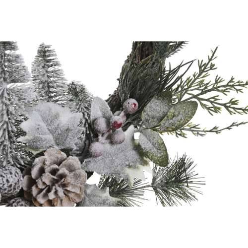Coroană de Crăciun DKD Home Decor Prirodno ispleten od pruća Ananas snježno 46 x 7 x 46 cm (2 kom.) Cijena