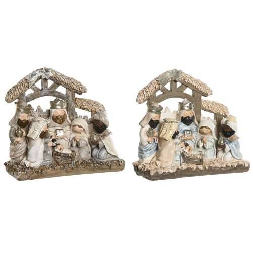Božićne jaslice DKD Home Decor Plava Bijela Smeđa Smola 20 x 7 x 17,5 cm (2 kom.) Cijena