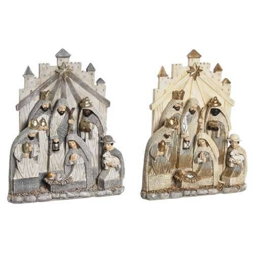 Božićne jaslice DKD Home Decor Siva zlatan Smola 22 x 6 x 26 cm (2 kom.) Cijena