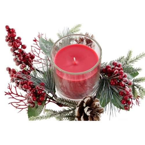 Svijeća DKD Home Decor Crvena Zelena 20 x 20 x 9 cm 8 x 8 x 9 cm (2 kom.) Cijena
